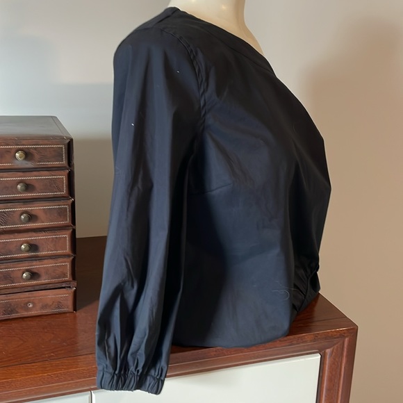 Ralph Lauren Black Asymmetrical Off One shoulder blouse - Picture 3 of 8